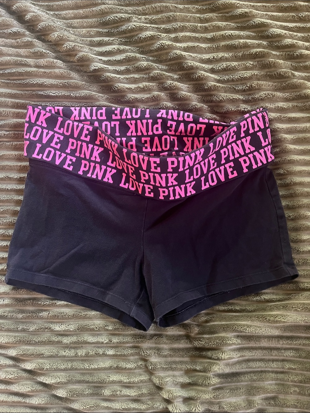Y2K PINK Victoria Secret Bling YOGA SHORTIE SHORTS - Picture 4 of 5